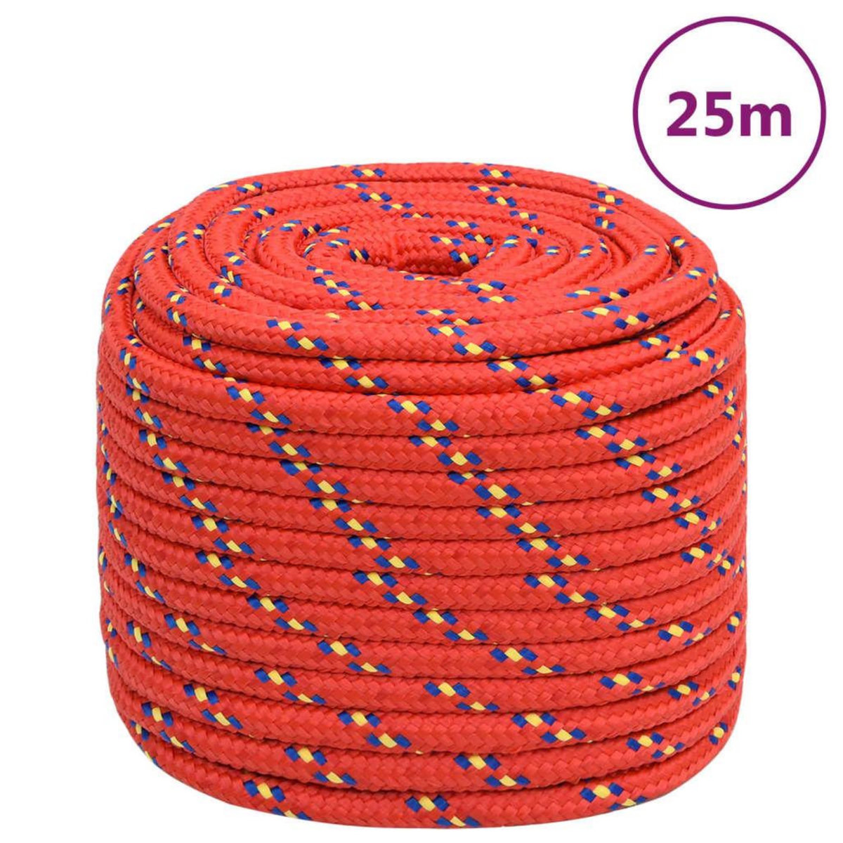 VIDAXL Corde de bateau Rouge 18 mm 25 m Polypropylene