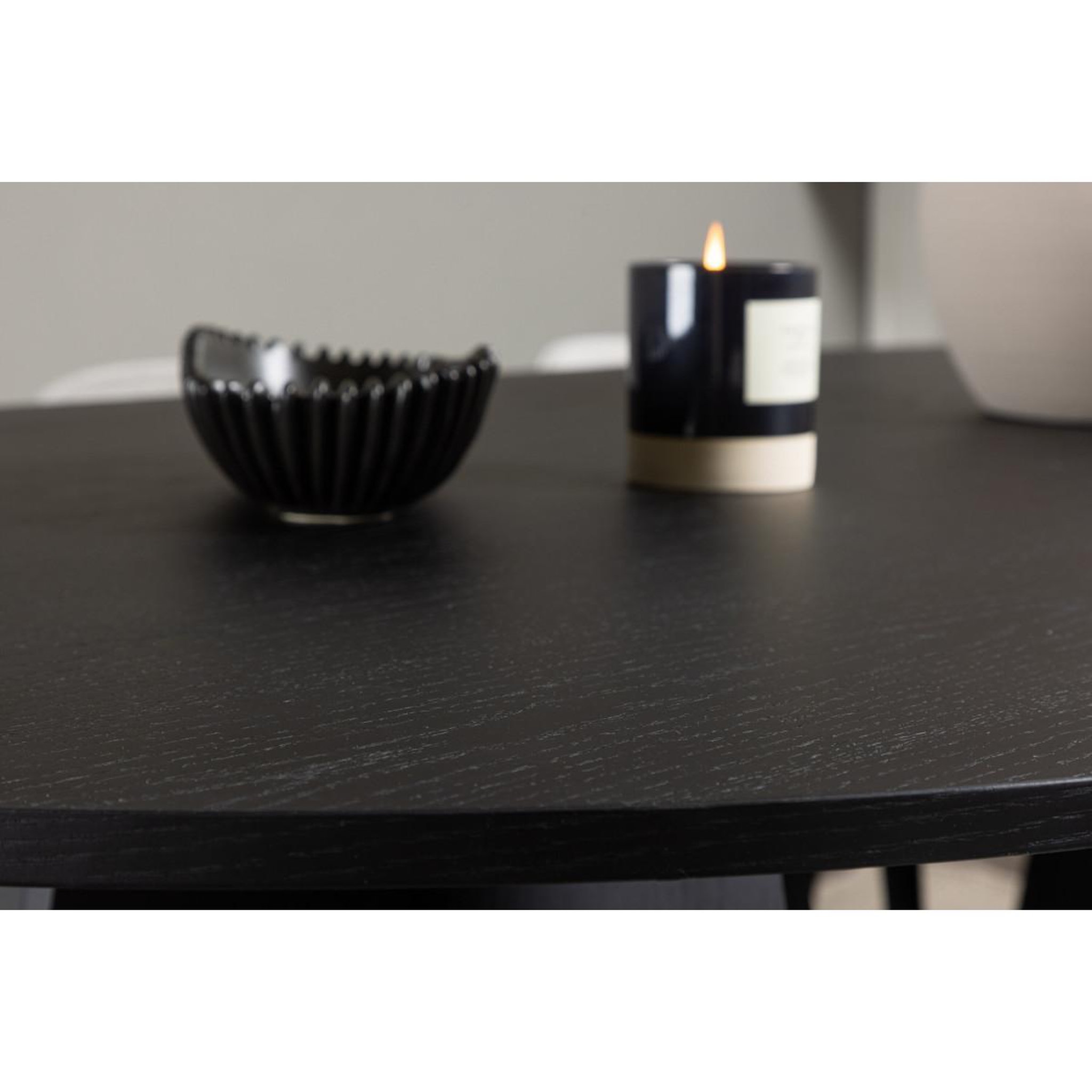 Voir la diapositive 5 : Paris Prix Ensemble table à manger & 6 chaises  bootcut & velvet  230cm noir & gris
