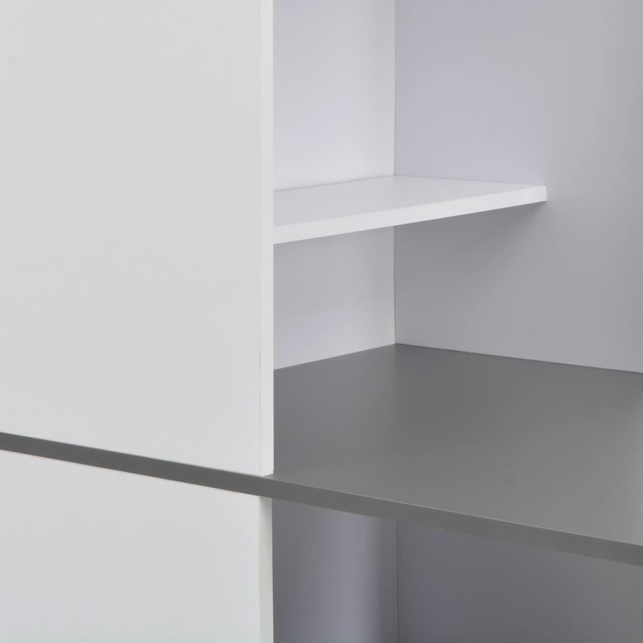 Voir la diapositive 5 : VIDAXL Table de bar avec armoire Blanc 115x59x200 cm