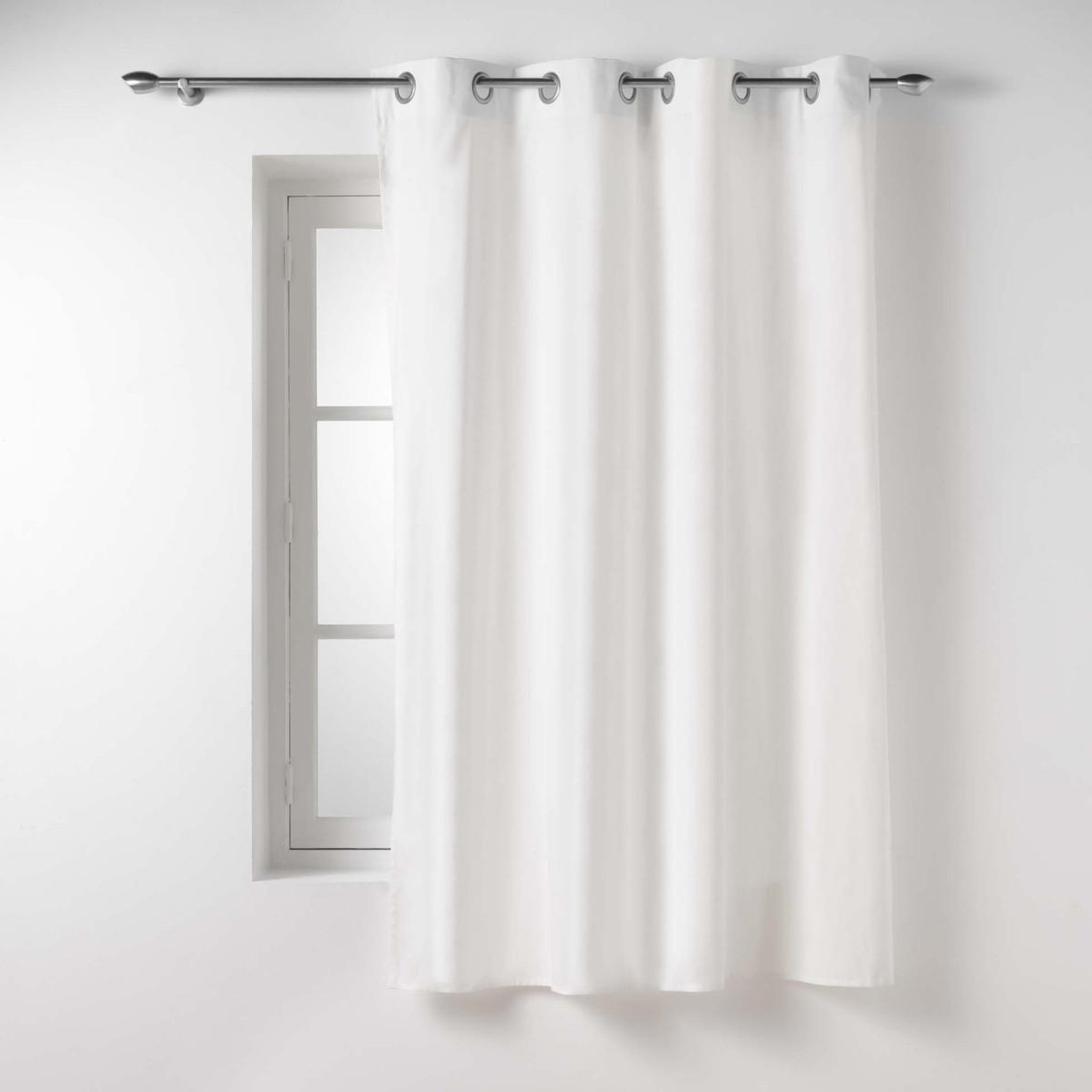 Voir la diapositive 1 : Douceur d'Intérieur Rideau à œillets  twily  135x180cm blanc