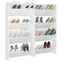 Voir la diapositive 4 : VIDAXL Armoires a chaussures murales 4 pcs blanc bois d'ingenierie