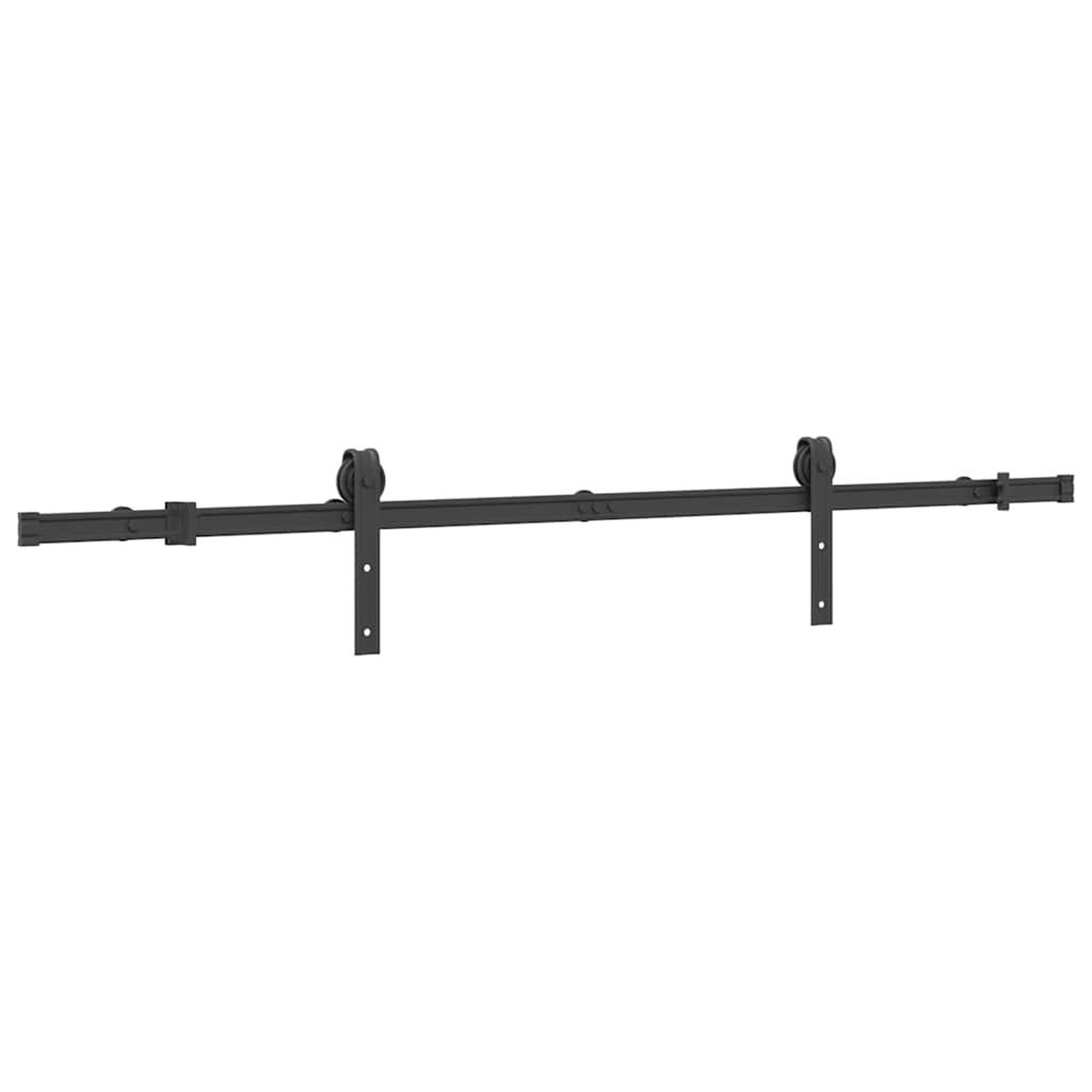 Voir la diapositive 2 : VIDAXL Kit de quincaillerie de porte coulissante 183 cm Acier Noir
