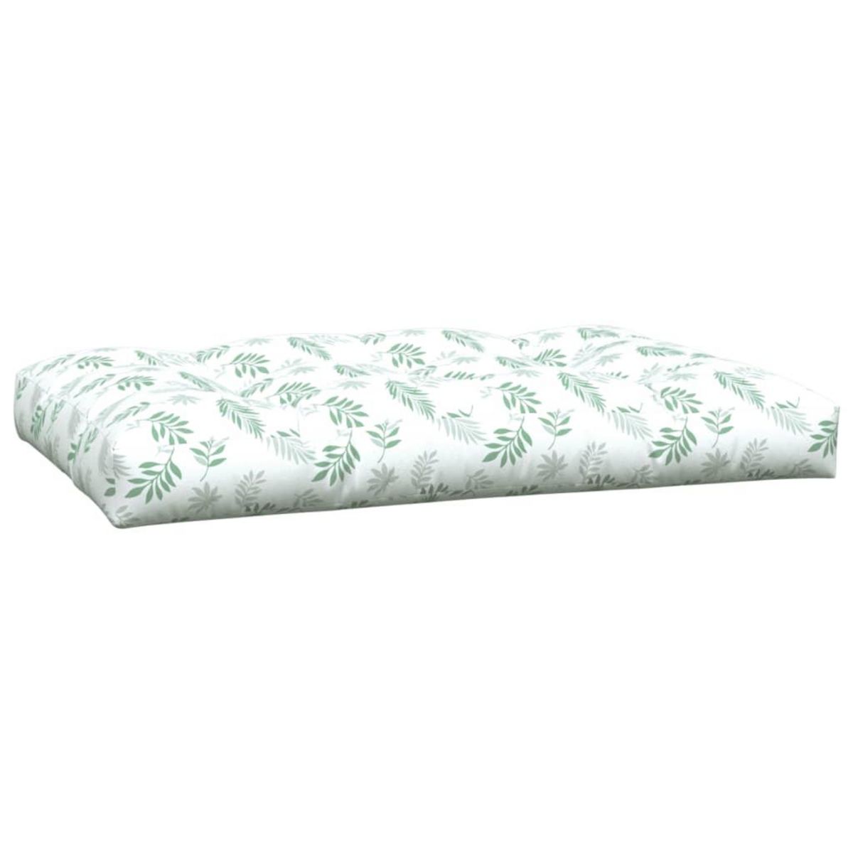 VIDAXL Coussins de palette lot de 5 motif de feuilles tissu