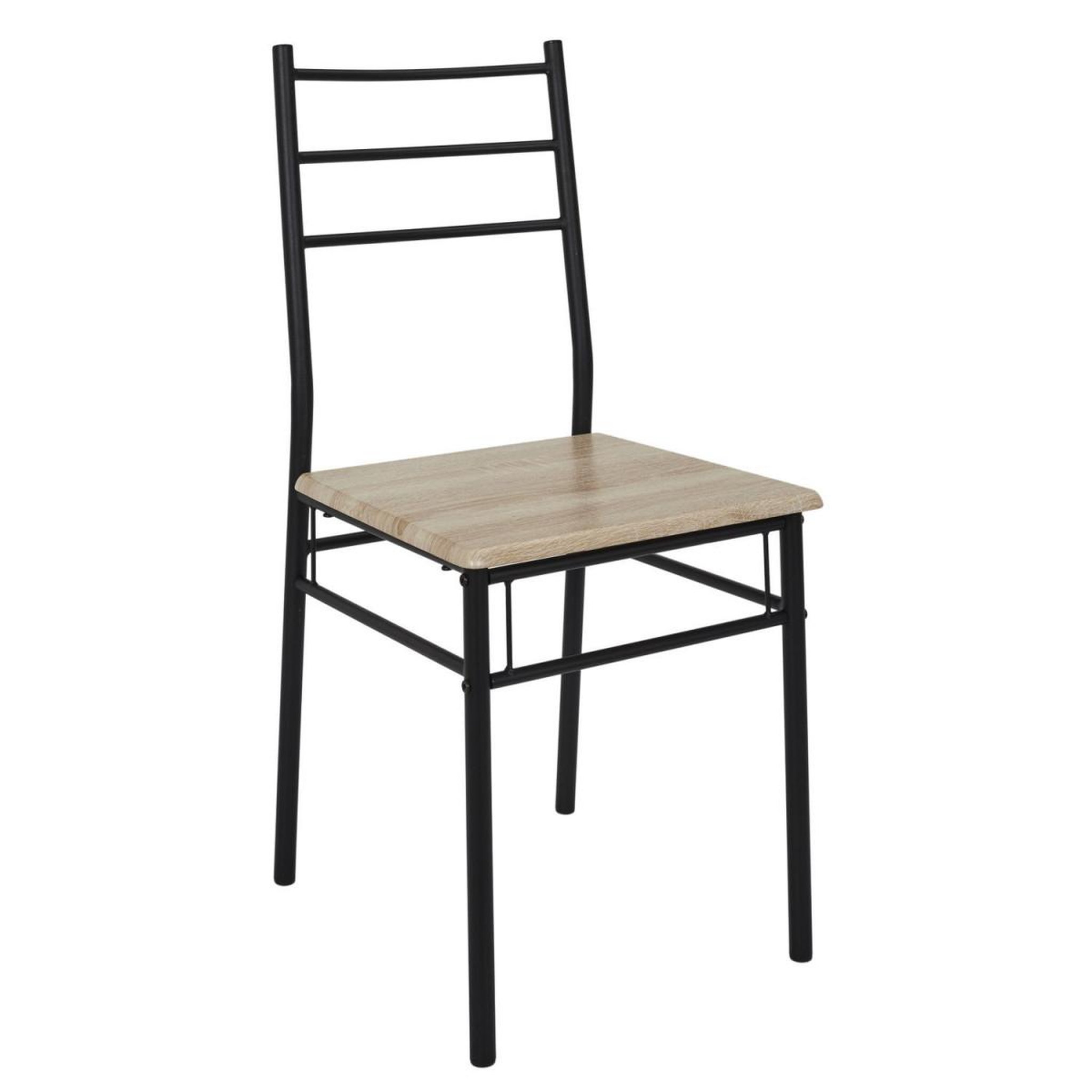 Voir la diapositive 6 : The Home Deco Factory Table à manger & 4 chaises  loka  110cm naturel