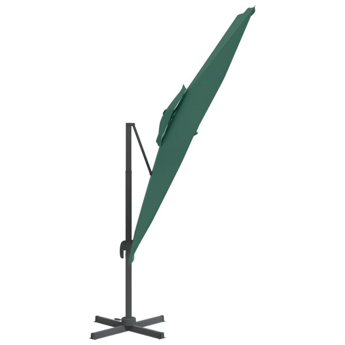 VIDAXL Parasol cantilever a double toit Vert 400x300 cm