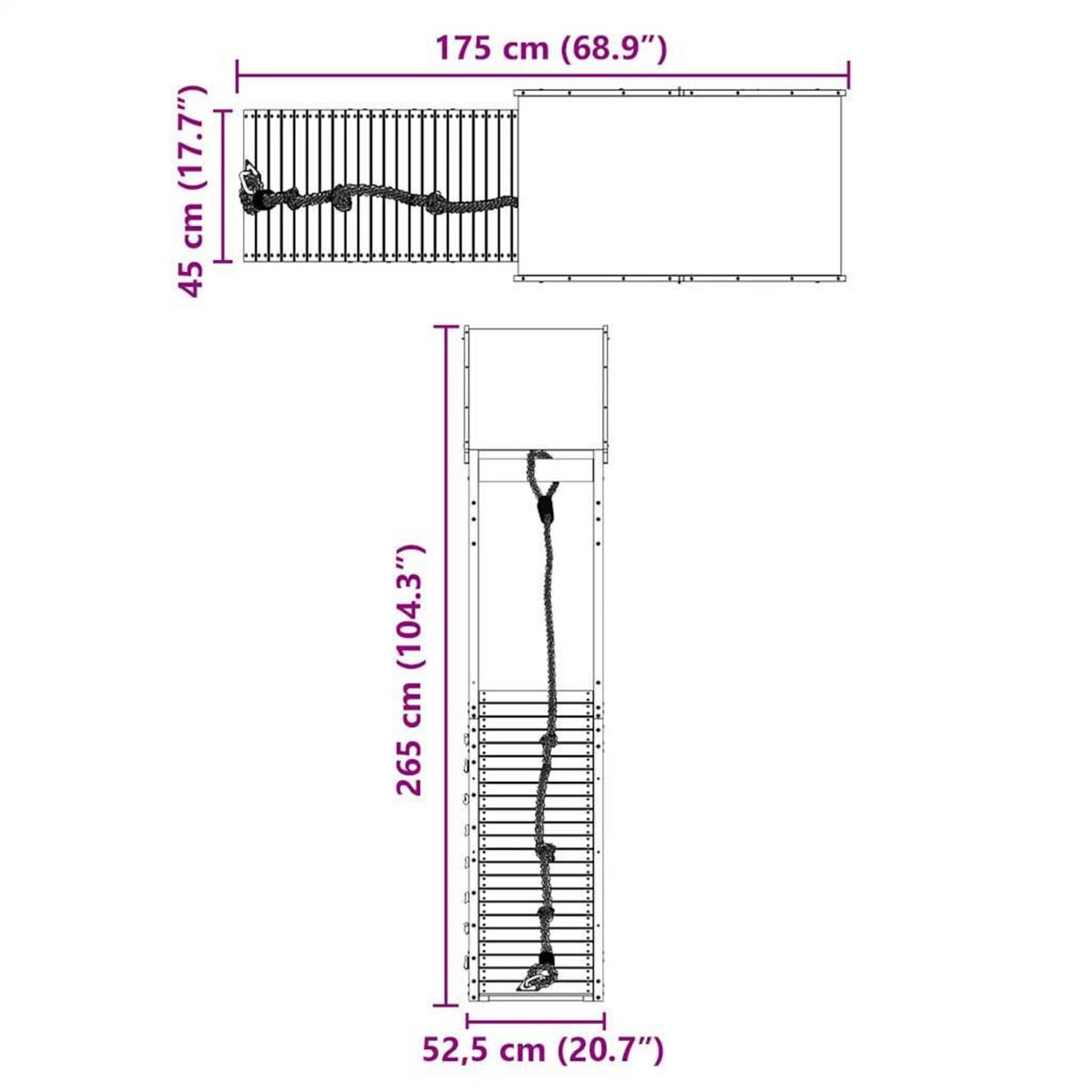 VIDAXL Aire de jeux d'exterieur bois de pin massif
