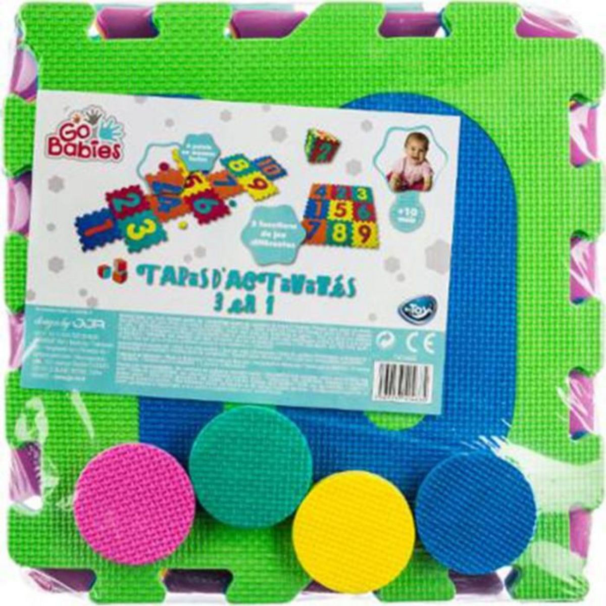 Be Toys Tapis d'Activités 3 en 1  Marelle  30cm Multicolore