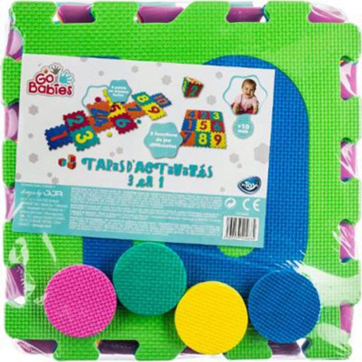 Be Toys Tapis d'Activités 3 en 1  Marelle  30cm Multicolore