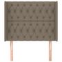 Voir la diapositive 3 : VIDAXL Tete de lit avec oreilles Taupe 103x16x118/128 cm Tissu