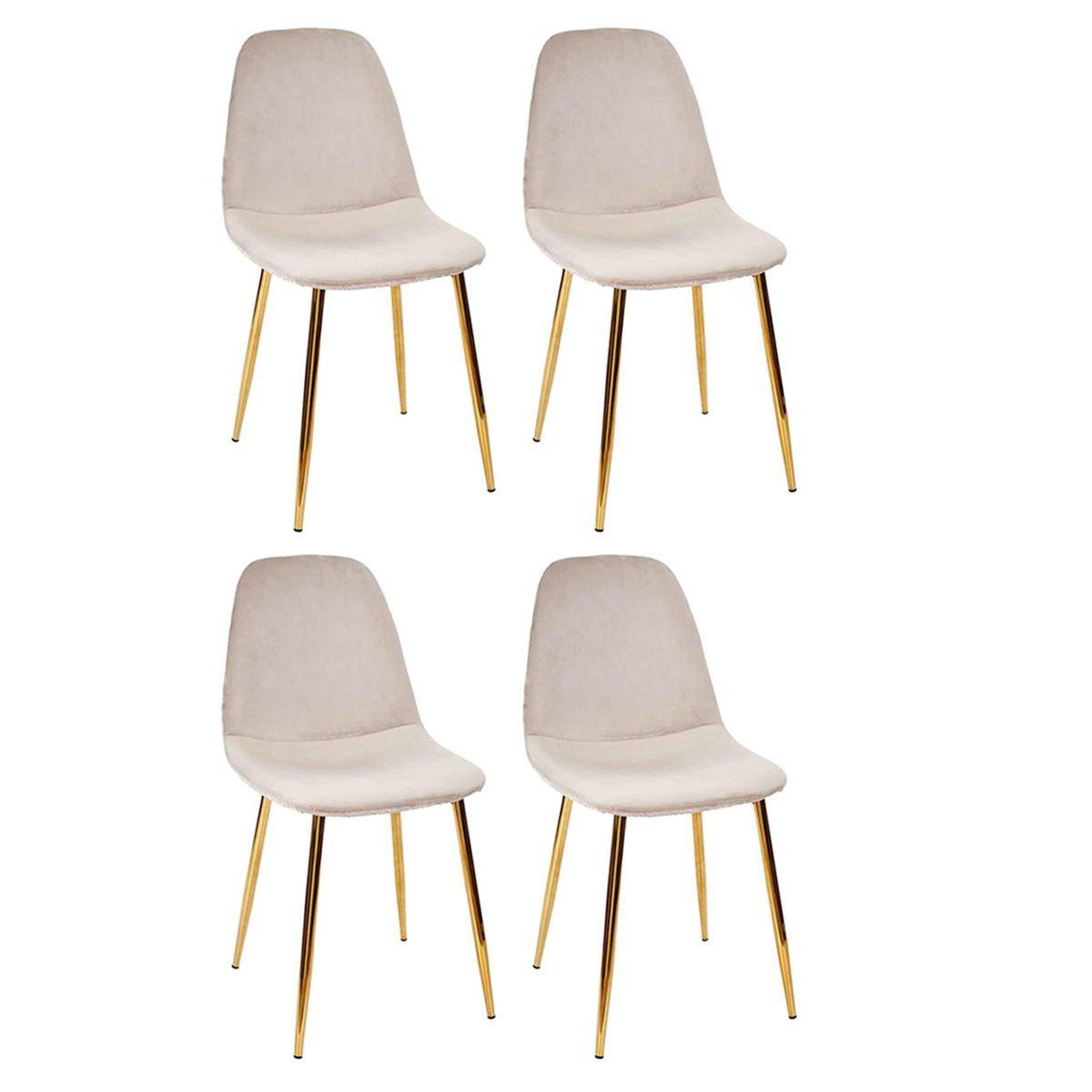 The Home Deco Factory Lot de 4 chaises design  royal  86cm taupe