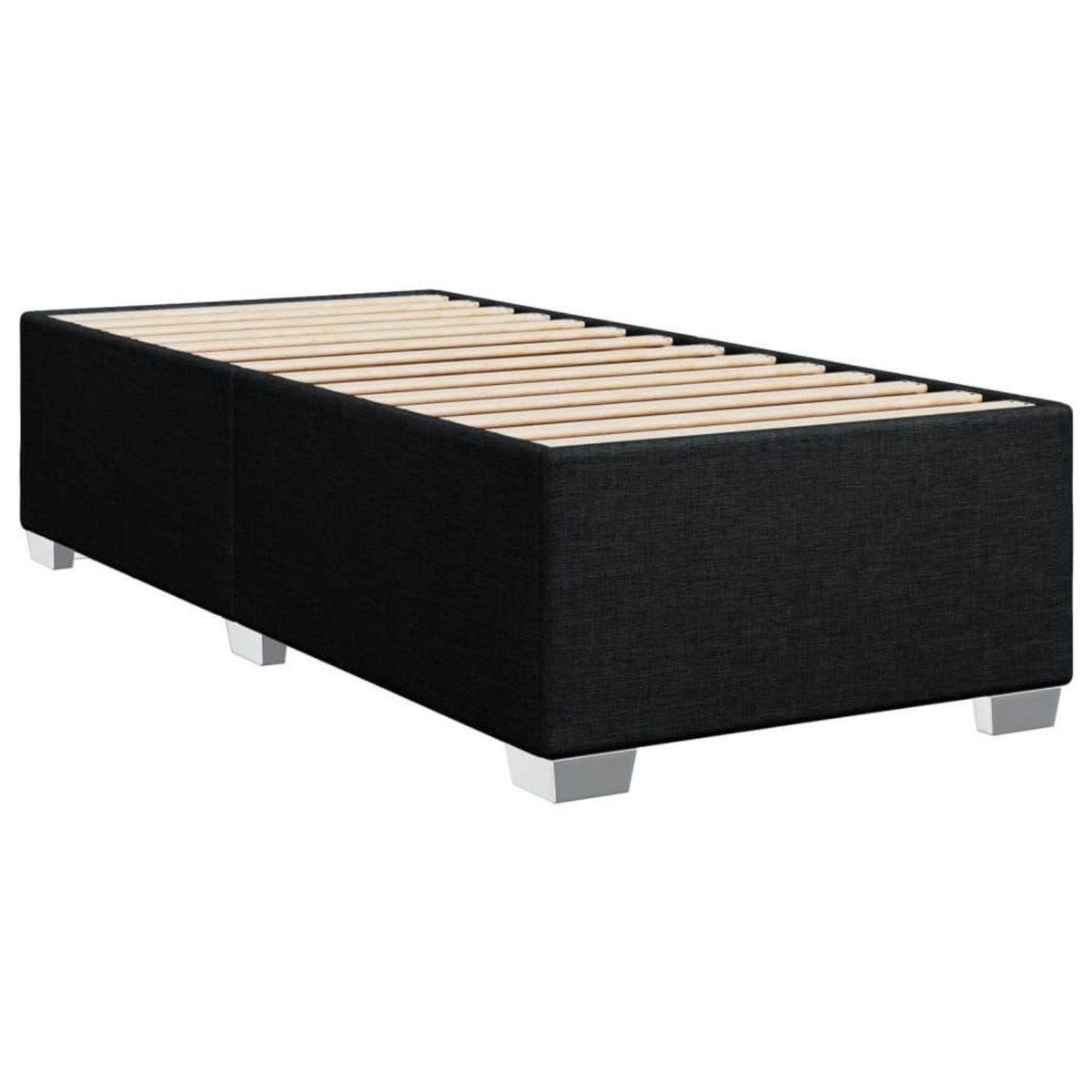 VIDAXL Cadre de lit sans matelas noir 90x200 cm tissu