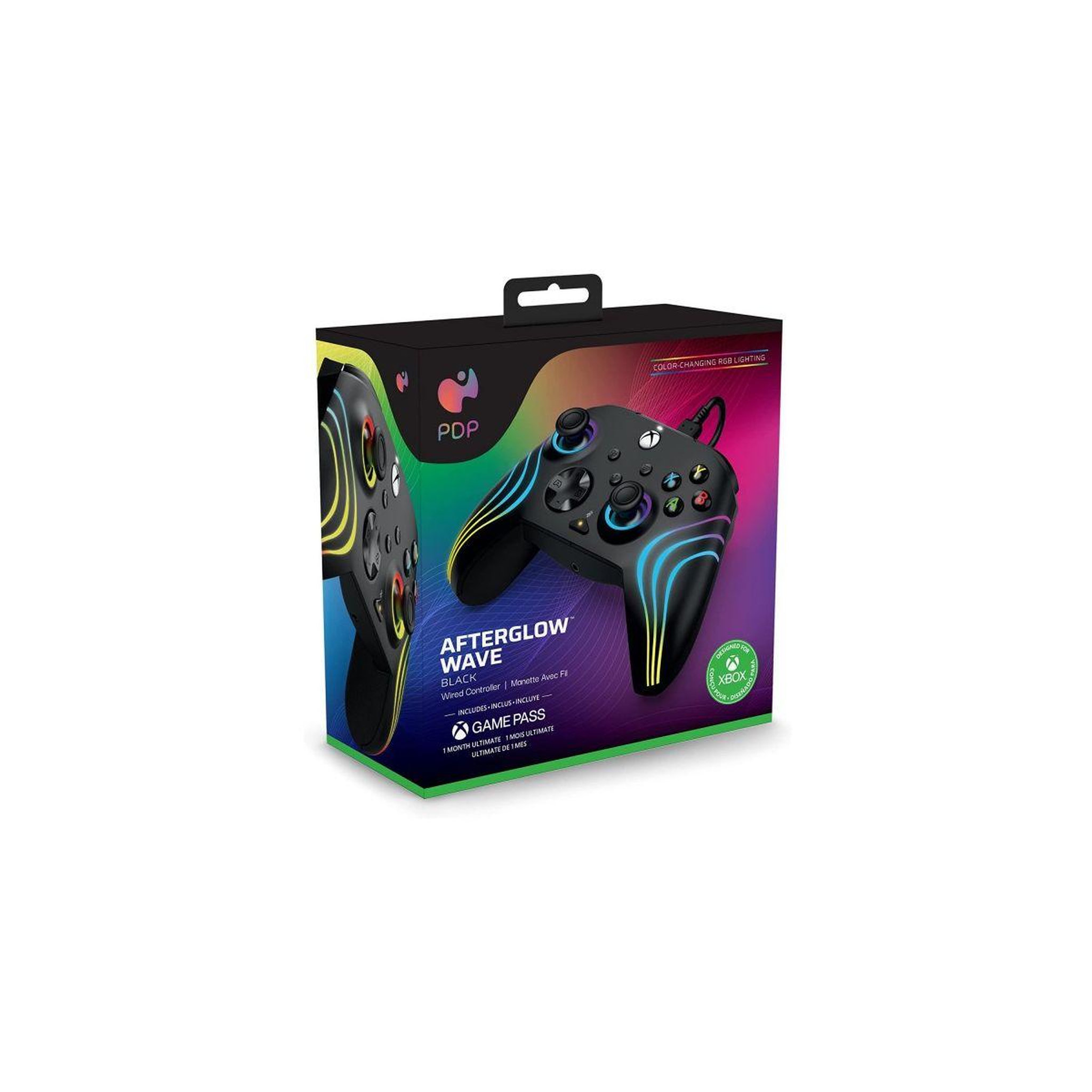 Voir la diapositive 2 : PDP Manette MANETTE FILAIRE XBOX AFTERGLOW WAVE