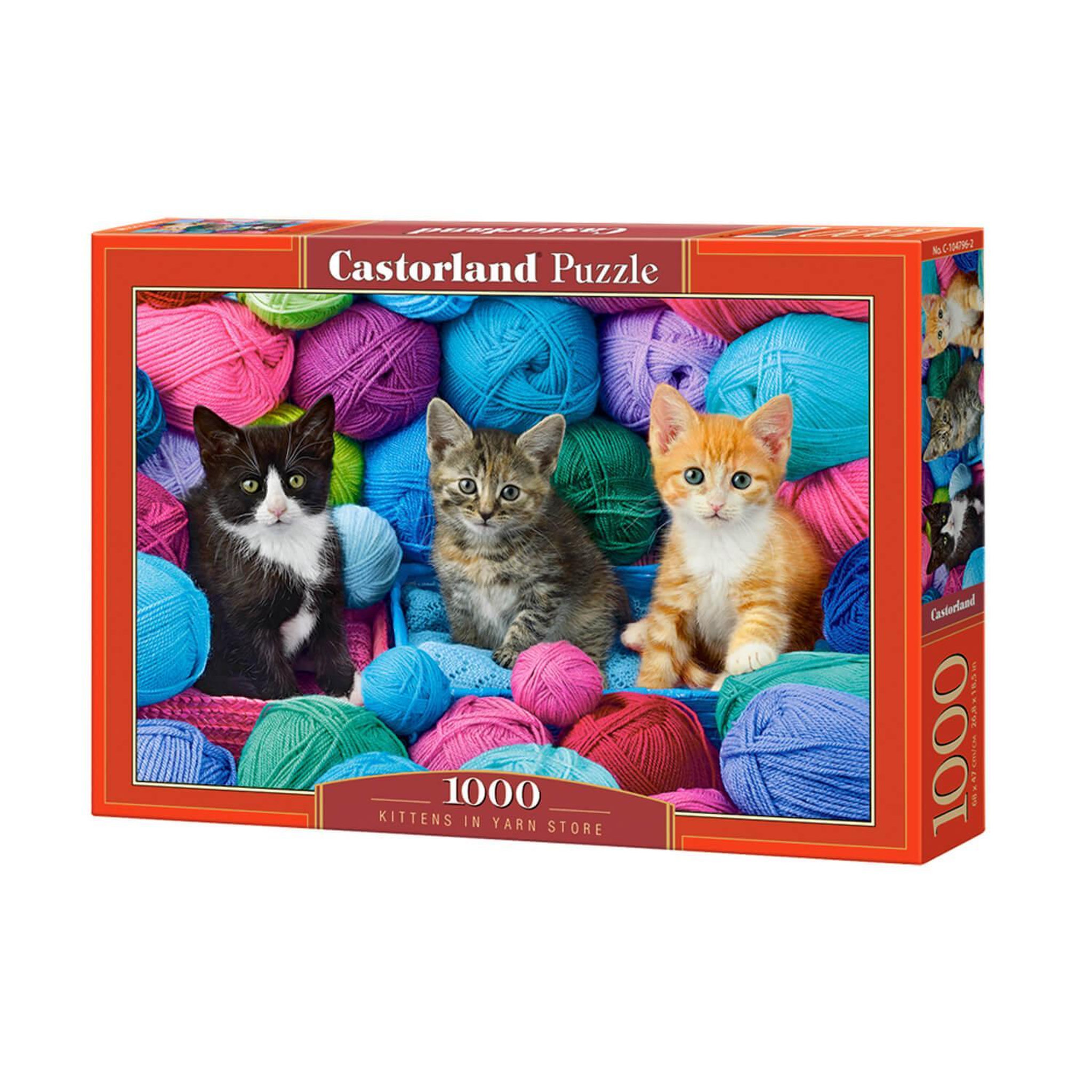 Voir la diapositive 2 : Castorland Puzzle 1000 pièces : Chatons dans le magasin de laine