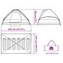Voir la diapositive 6 : VIDAXL Tente familiale a dome 6 personnes tissu occultant impermeable