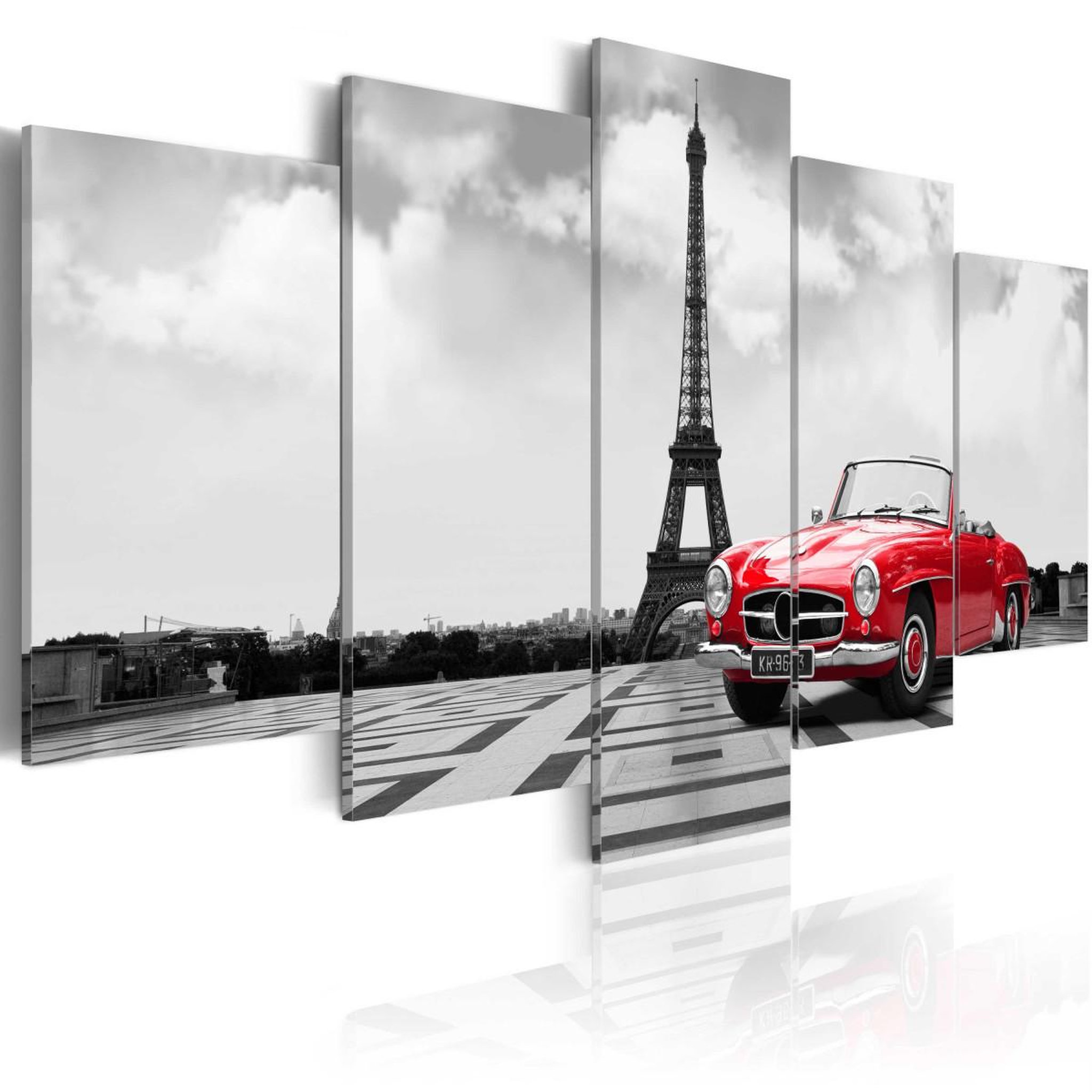Voir la diapositive 1 : Paris Prix Tableau Imprimé  Voiture Parisienne
