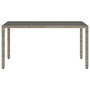 Voir la diapositive 4 : VIDAXL Table de jardin dessus en verre Gris 150x90x75cm Resine tressee