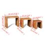 Voir la diapositive 6 : VIDAXL Table gigogne 3 pcs Bois massif de manguier