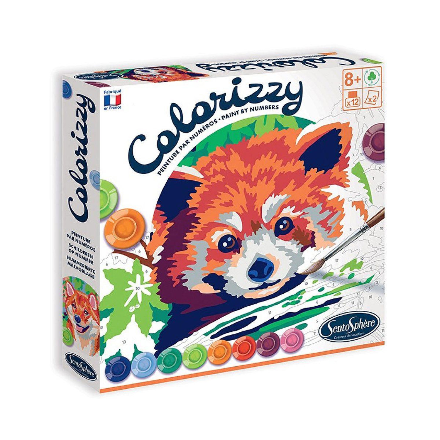 Peinture Par Numéros Sentosphere Colorizzy Panda Roux Shiba - vue 3