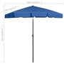 Voir la diapositive 6 : VIDAXL Parasol de plage bleu azure 180x120 cm