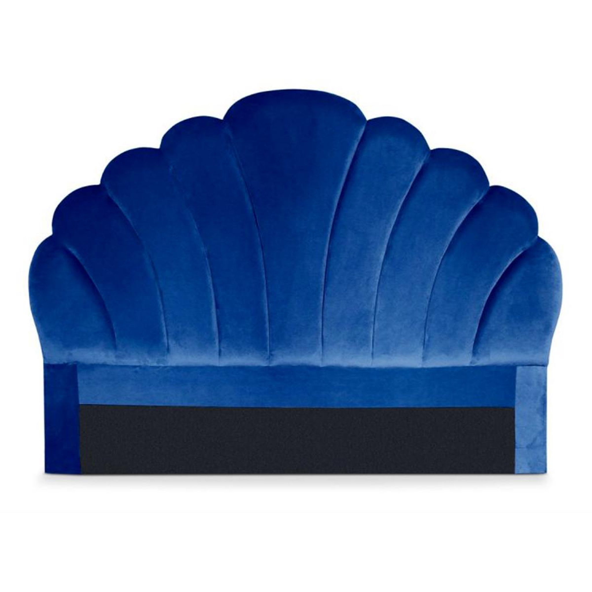 Paris Prix Tête de lit en velours  shelly  140cm bleu