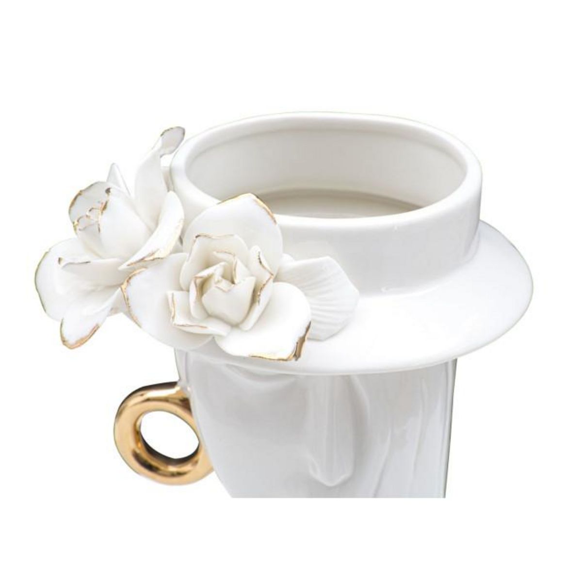 Paris Prix Vase Déco en Porcelaine  Woman Elegant  23cm Blanc