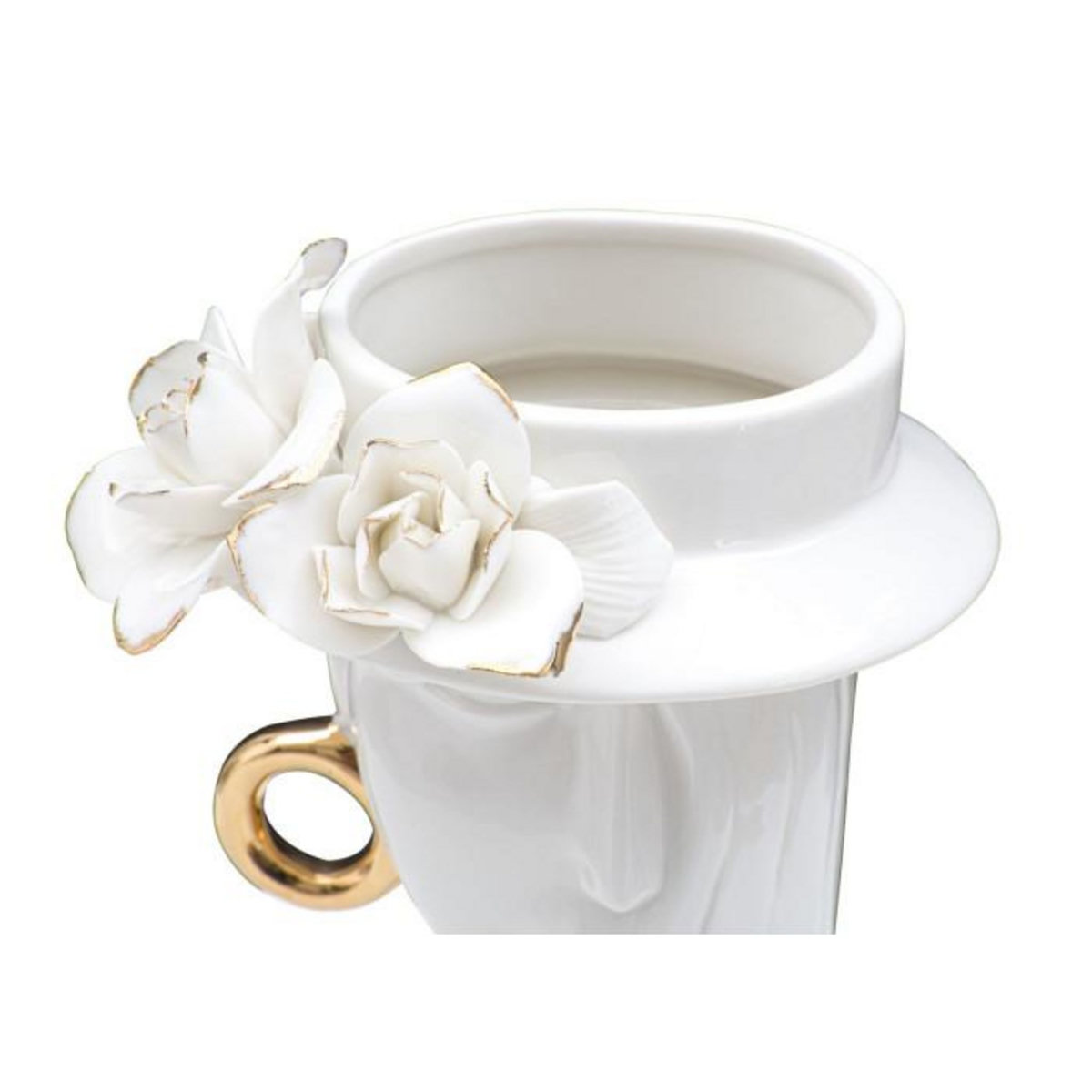 Paris Prix Vase Déco en Porcelaine  Woman Elegant  23cm Blanc