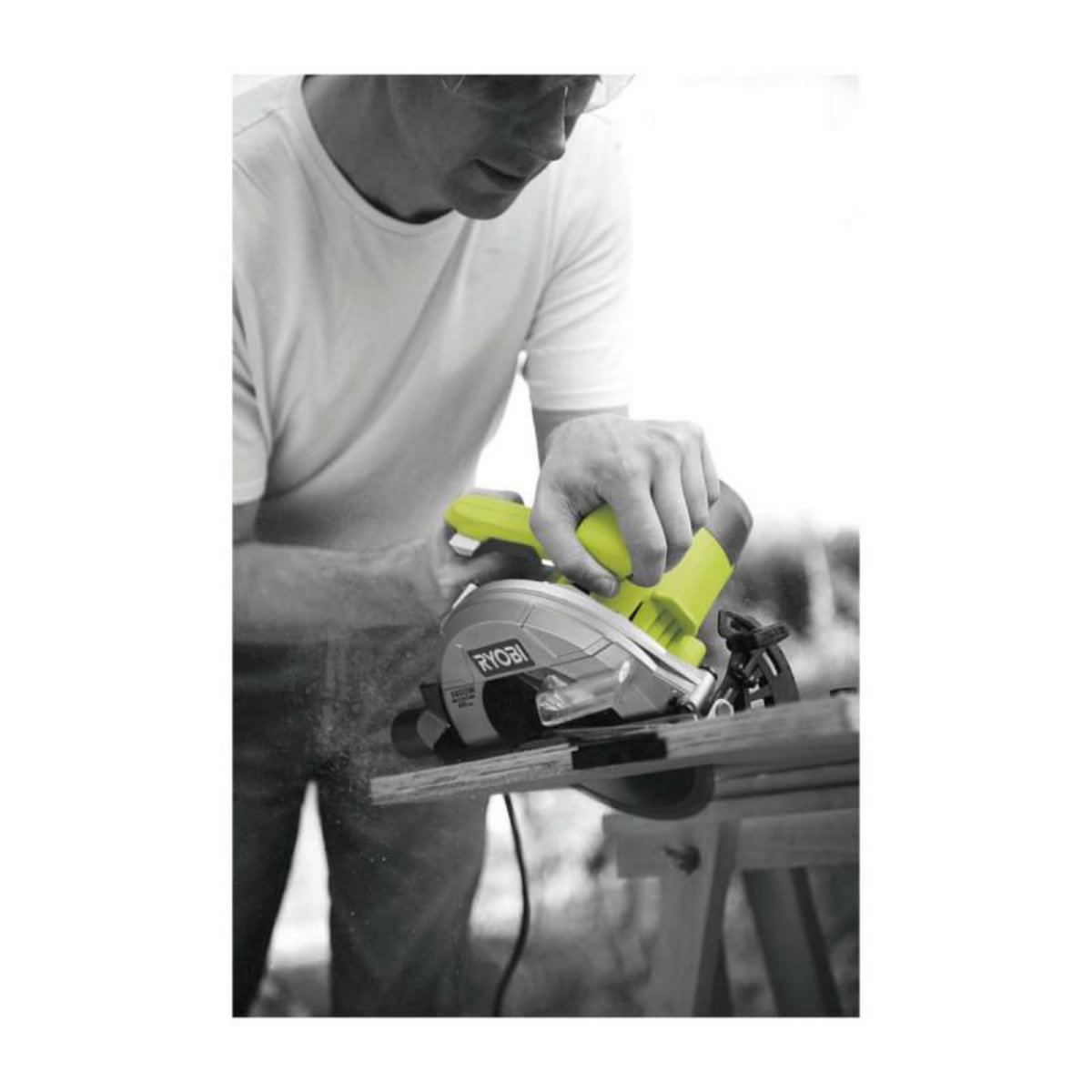 Ryobi Scie circulaire RYOBI - 1400W - 66mm - 2 lames - RCS1400-KB48