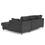 Voir la diapositive 5 : LISA DESIGN Anna - canapé d'angle droit 4 places convertible avec coffre en velours texturé