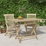 Voir la diapositive 1 : VIDAXL Table de jardin pliante gris 120x70x75 cm bois de teck solide