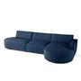 Voir la diapositive 2 : LISA DESIGN Spiaggia - canapé d'angle droit - forme arrondie - 5 places - en velours côtelé