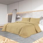 VIDAXL Ensemble de housse de couette Taupe 140x200 cm Microfibre