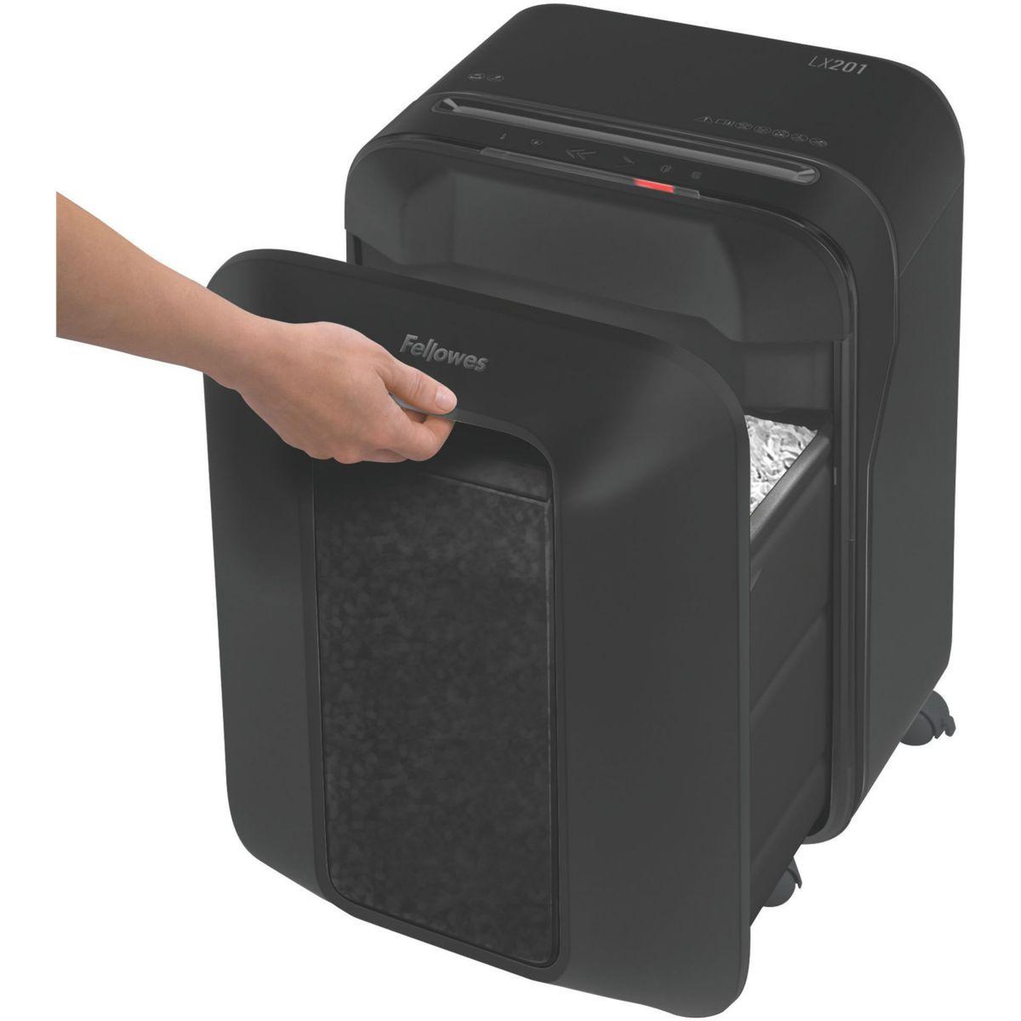 Voir la diapositive 2 : Fellowes Destructeur microshred lx201 noir