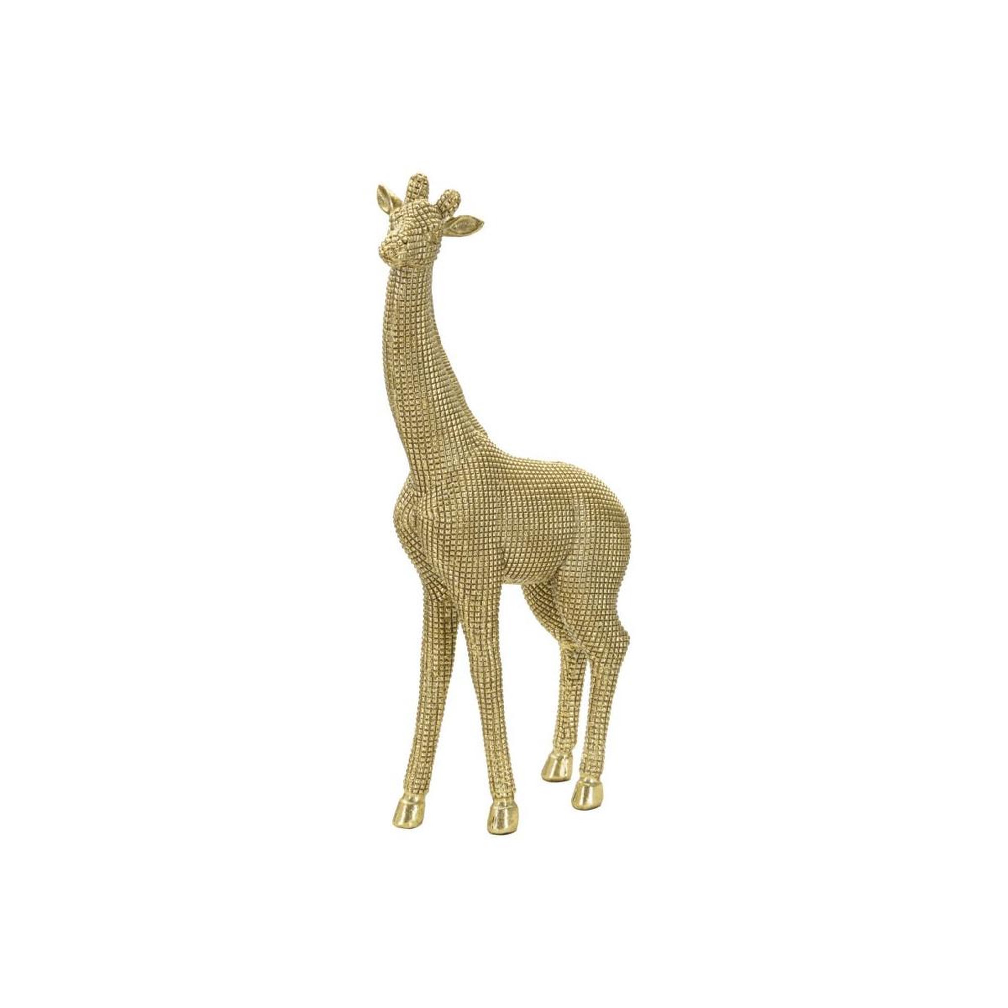 Paris Prix Statuette déco en résine  girafe  40cm or