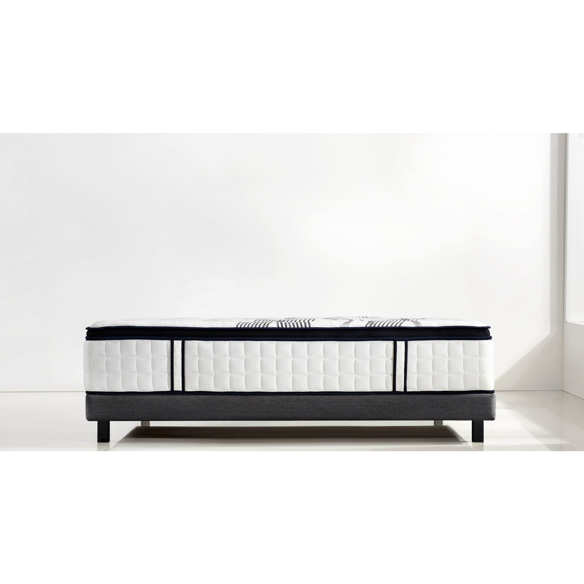 MemoryPur Ensemble matelas ressorts ensachés + sommier en kit 160x200 cm DIAMANT