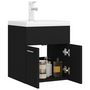 Voir la diapositive 4 : VIDAXL Armoire d'evier avec lavabo integre noir bois d'ingenierie