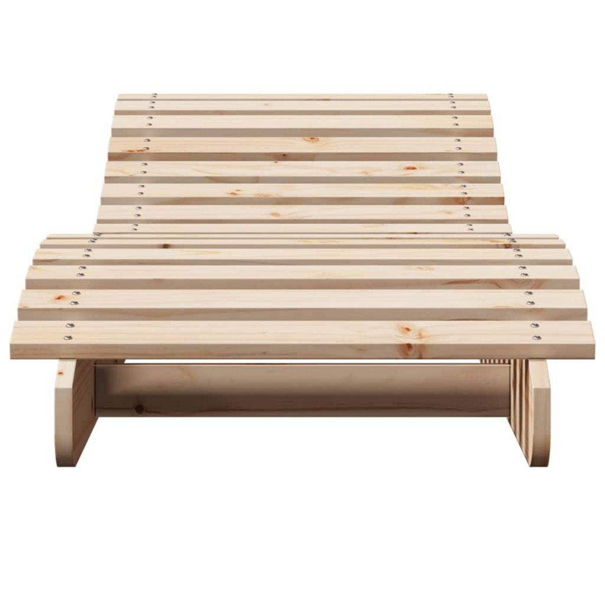 VIDAXL Chaises longues lot de 2 205x60x31,5cm bois massif de pin