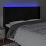 Voir la diapositive 4 : VIDAXL Tete de lit a LED Noir 203x16x118/128 cm Velours