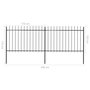 Voir la diapositive 6 : VIDAXL Cloture de jardin avec dessus en lance Acier 3,4x1,2 m Noir