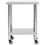 Voir la diapositive 3 : VIDAXL Table de travail de cuisine avec roues 80x45x85 cm Inox