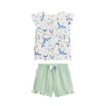 Petit Béguin Ensemble enfant t-shirt et short en gaze de coton Tiana. Coloris disponibles : Beige