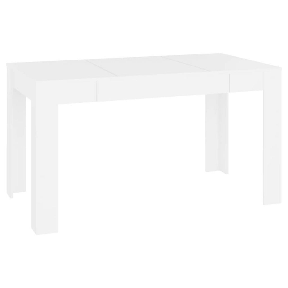 VIDAXL Table a manger Blanc 140x74,5x76 cm Bois d'ingenierie