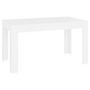 Voir la diapositive 2 : VIDAXL Table a manger Blanc 140x74,5x76 cm Bois d'ingenierie