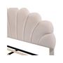 Voir la diapositive 4 : Habitat et Jardin Lit coquillage en velours  Manon  - Beige - 140 x 190 cm