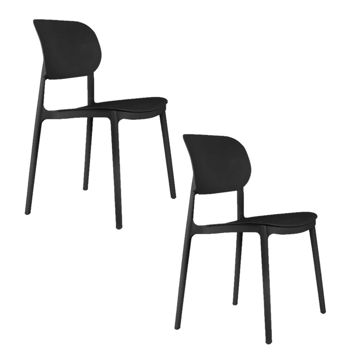 Leitmotiv Lot de 2 chaises design Cheer