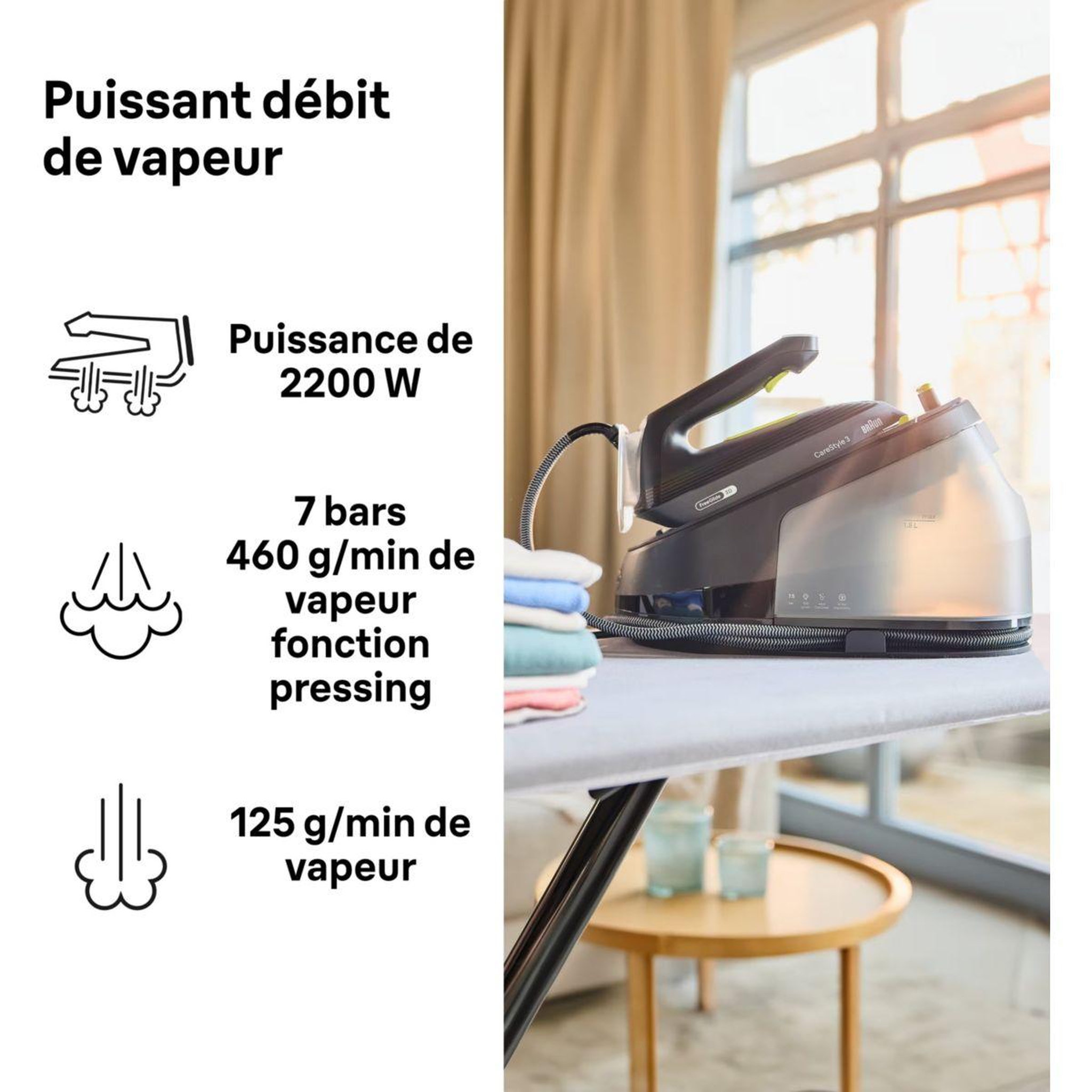 Voir la diapositive 2 : BRAUN Centrale vapeur carestyle 3 is3257bk