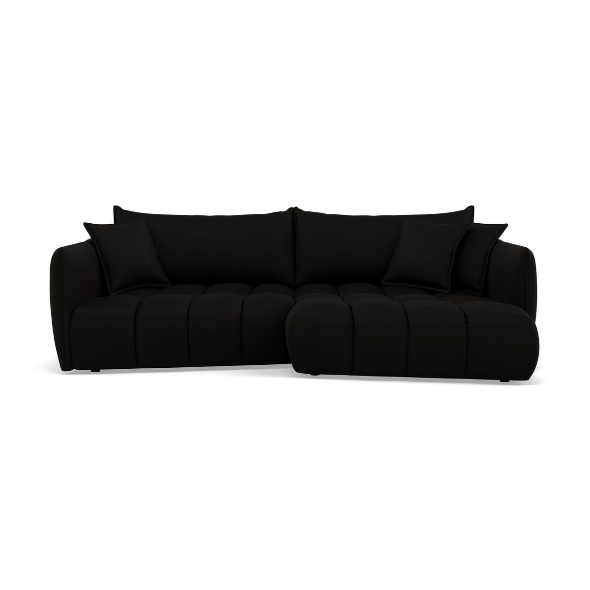 LISA DESIGN Cassiopee - canapé d'angle droit 4 places en tissu texturé