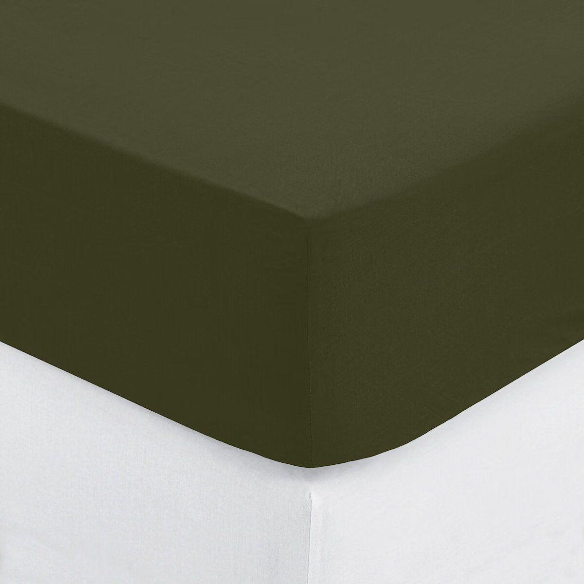 ATMOSPHERA Drap Housse  Intérieur  90x190cm Kaki