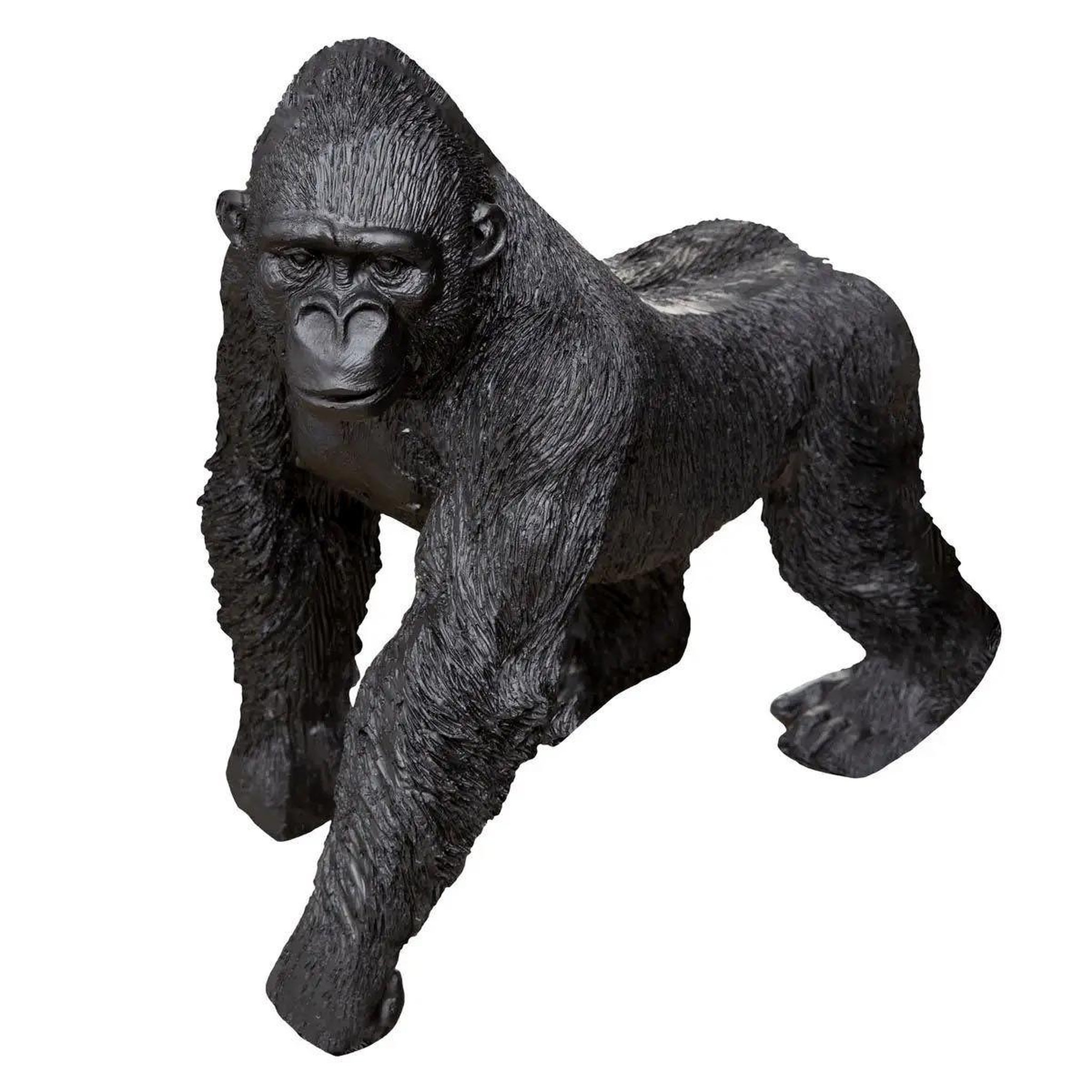 Voir la diapositive 1 : ATMOSPHERA Statuette Déco  Gorille en Mouvement  22cm Noir