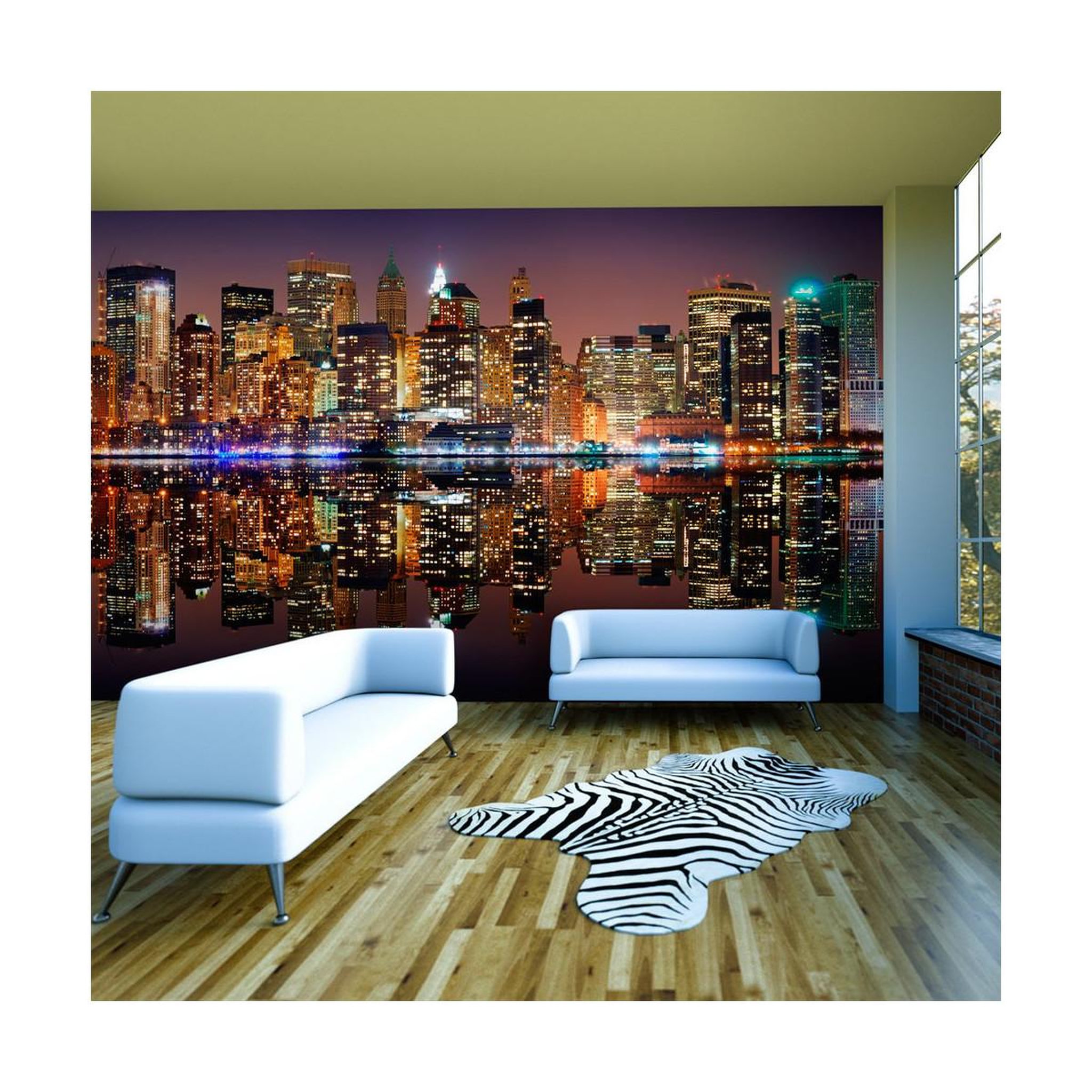 Paris Prix Papier peint xxl  gold reflections nyc  270x550cm