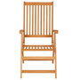 Voir la diapositive 4 : VIDAXL Chaises de jardin lot de 4 avec coussins noir Bois teck solide